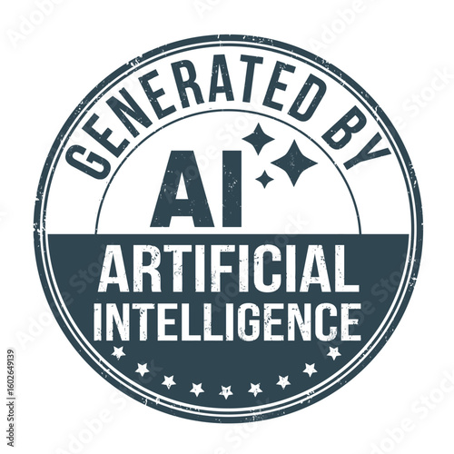 Generated by Artificial Inteligence grunge rubber stamp