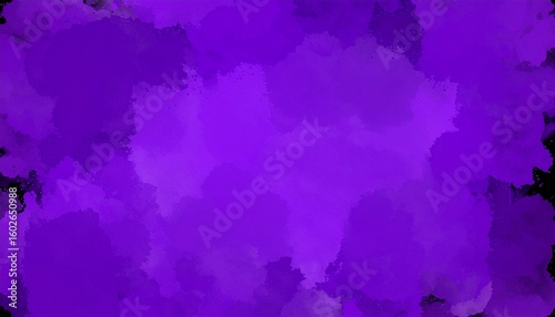 Abstract Purple Watercolor Background Texture with Dark Splashes