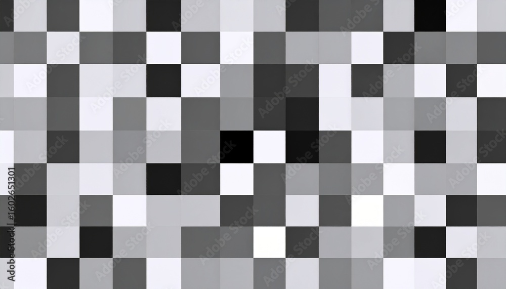 Fototapeta premium Abstract Monochrome Grid Pattern: Black, White, and Gray Squares Arrangement