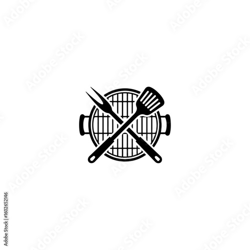 BBQ icon flat vector design.