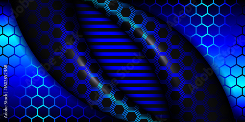 abstract geometric black design hexagon pattern style background