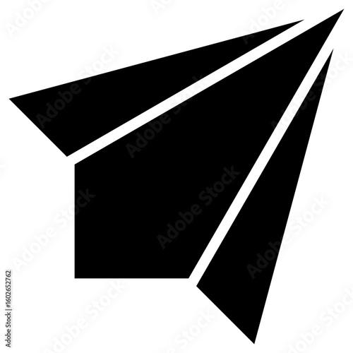 paper plane icon for contact us, business, website, application, printing, document, poster design, etc