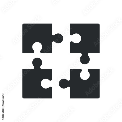 Pazzle icon set. Vector illustration isolated on white background.Eps 10.