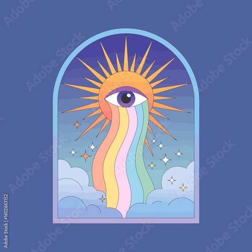 Mystical Eye with Rainbow