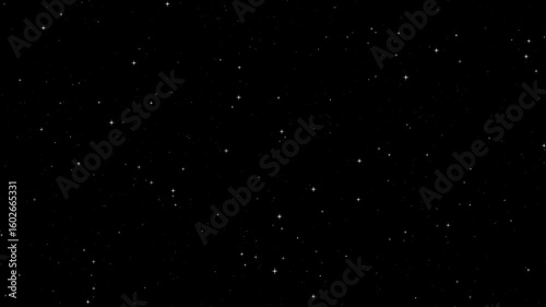 Twinkling Stars effect on Black screen background