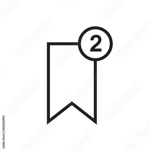 Secondary icon grade two symbol vector template