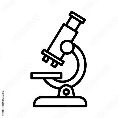 microscope icon isolated on white
