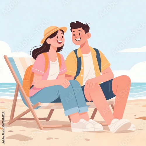 Young Couple On The Beach