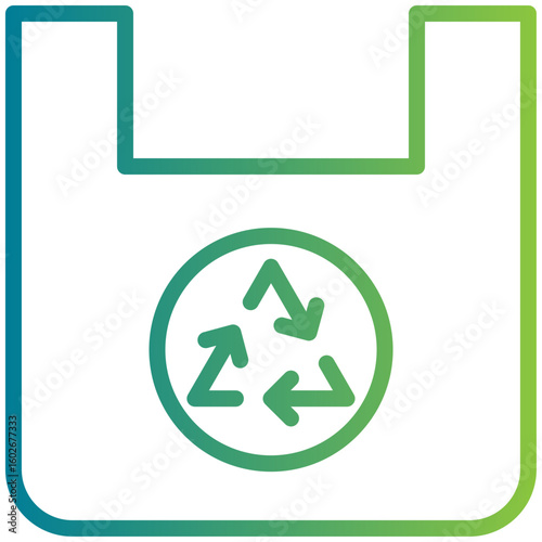 Recycled plastic icon for ecology and environment, business, website, application, printing, document, poster design, etc