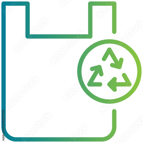 Recycled plastic icon for ecology and environment, business, website, application, printing, document, poster design, etc