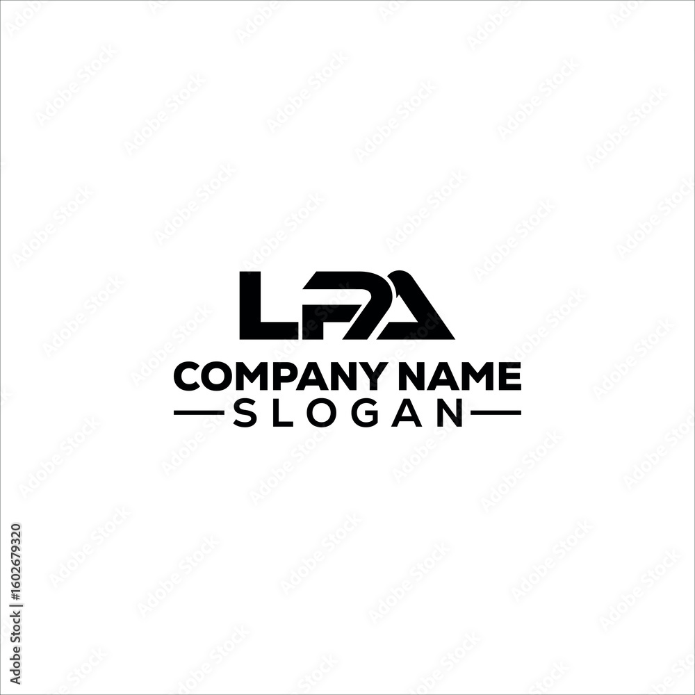 Naklejka premium Modern Abstract LPA Monogram Logo
