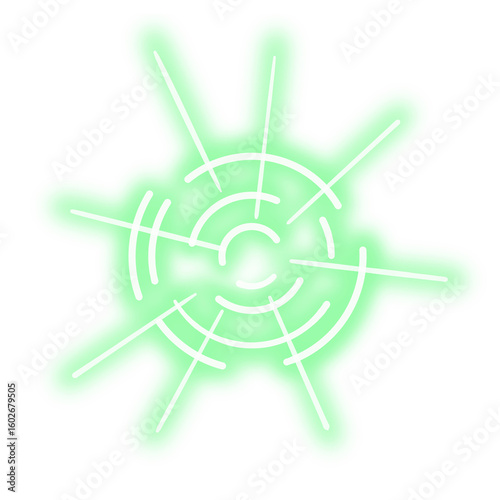 Blue glowing shooting scope effect