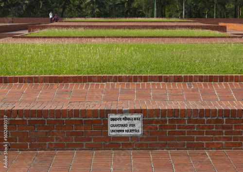 Graveyard for unknown martyrs at Jatiyo Sriti Shoudho, Dhaka Division, Savar, Bangladesh