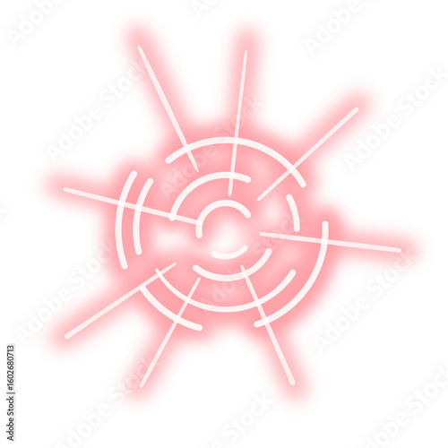 Red glowing shooting scope effect