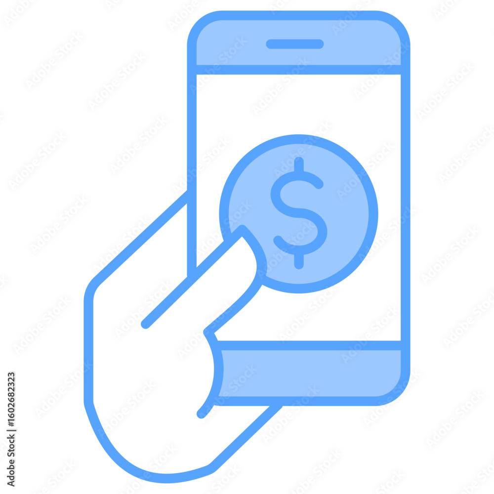 Mobile Payment Outline Icon Mobile Payment Outline Icon