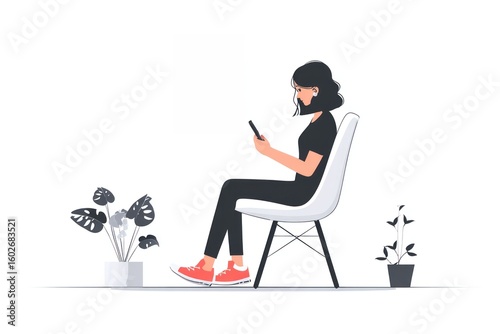 Woman using phone