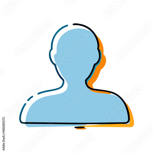 Mysterious shadowy figure icon for Halloween and spooky themes