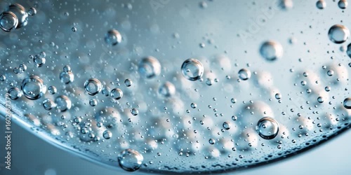 Clear Hydrating Gel Texture with Air Bubbles – Skincare and Cosmetic Background