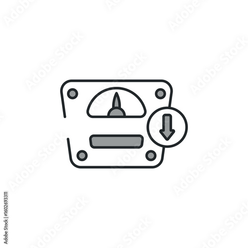Weight Loss icon design with white background stock illustration