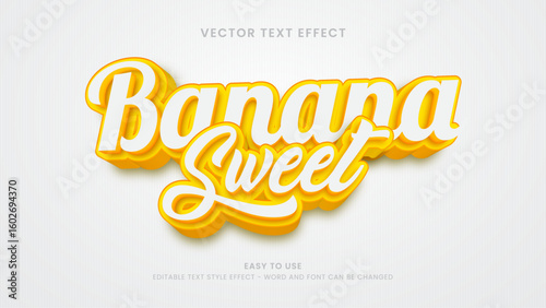 banana sweet editable text effect