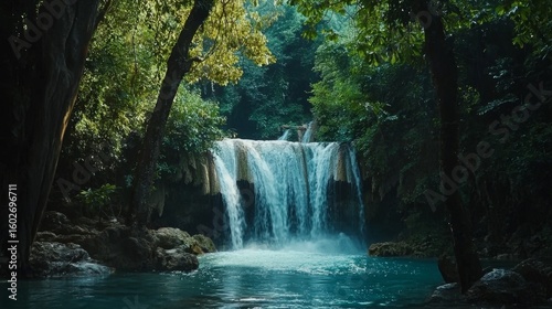 Waterfall level 2, Erawan National Park,