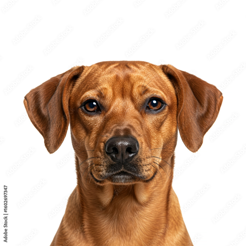 Close-up portrait Bologna dog isolated on white background Close-up portrait Bologna dog isolated on white background