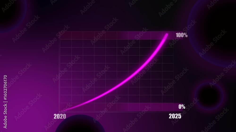 Animasi grafik yang indah berwarna ungu 