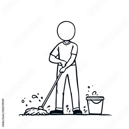 Silhouette vector illustration of a woman walking with a cane, a symbol of people in business or sport