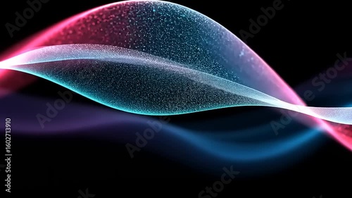 Abstract digital wave with glowing particles