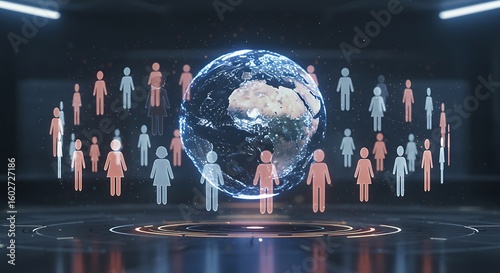 Global Unity: Diverse Digital Network Celebrating World Population Day