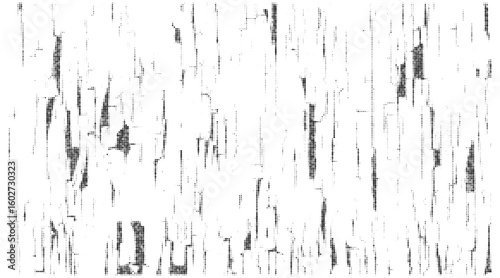 Abstract simple flat black straight line with random halftone texture isolated on transparent background. Geometric grunge vector shape elements pattern for presentation design, card, or banner