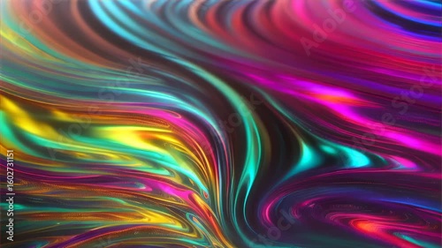 Vibrant Swirling Rainbow: Dynamic and Colorful Abstract Motion for Futuristic and Psychedelic Design