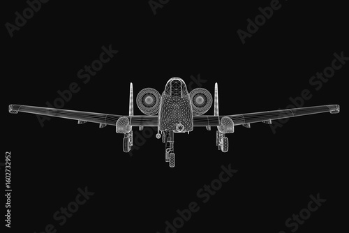 Model displays intricate details of the combat aircraft on a dark background. The 3D rendering highlights the plane's structure with precision.