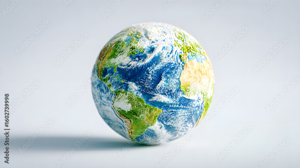 Fototapeta premium earth globe on white background