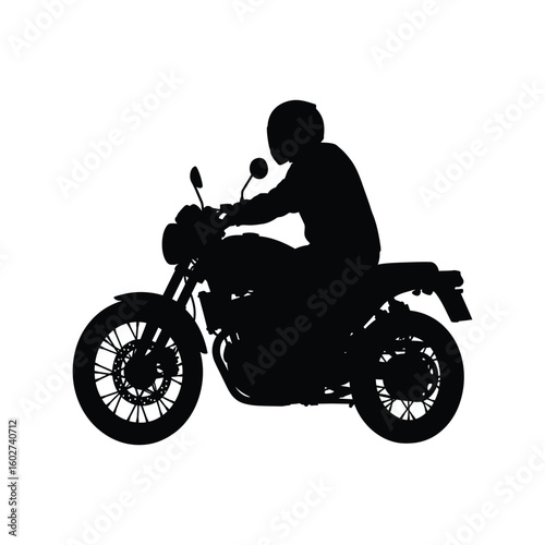  Motorcycle Rider Silhouette Vector, Off-Road Dirt Bike, Extreme Sport Adventure Graphic