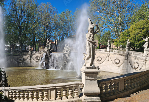 Turin's Valentino Park is famous for its castles, views of the Po river, medieval village, spectacular Fountain of the Twelve Months with statues, and its sunsets.


