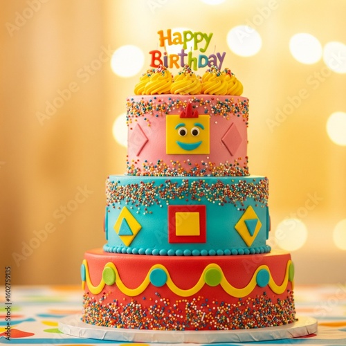 birthday cake with candles
