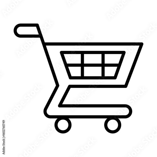 Shopping Cart Line Icon.