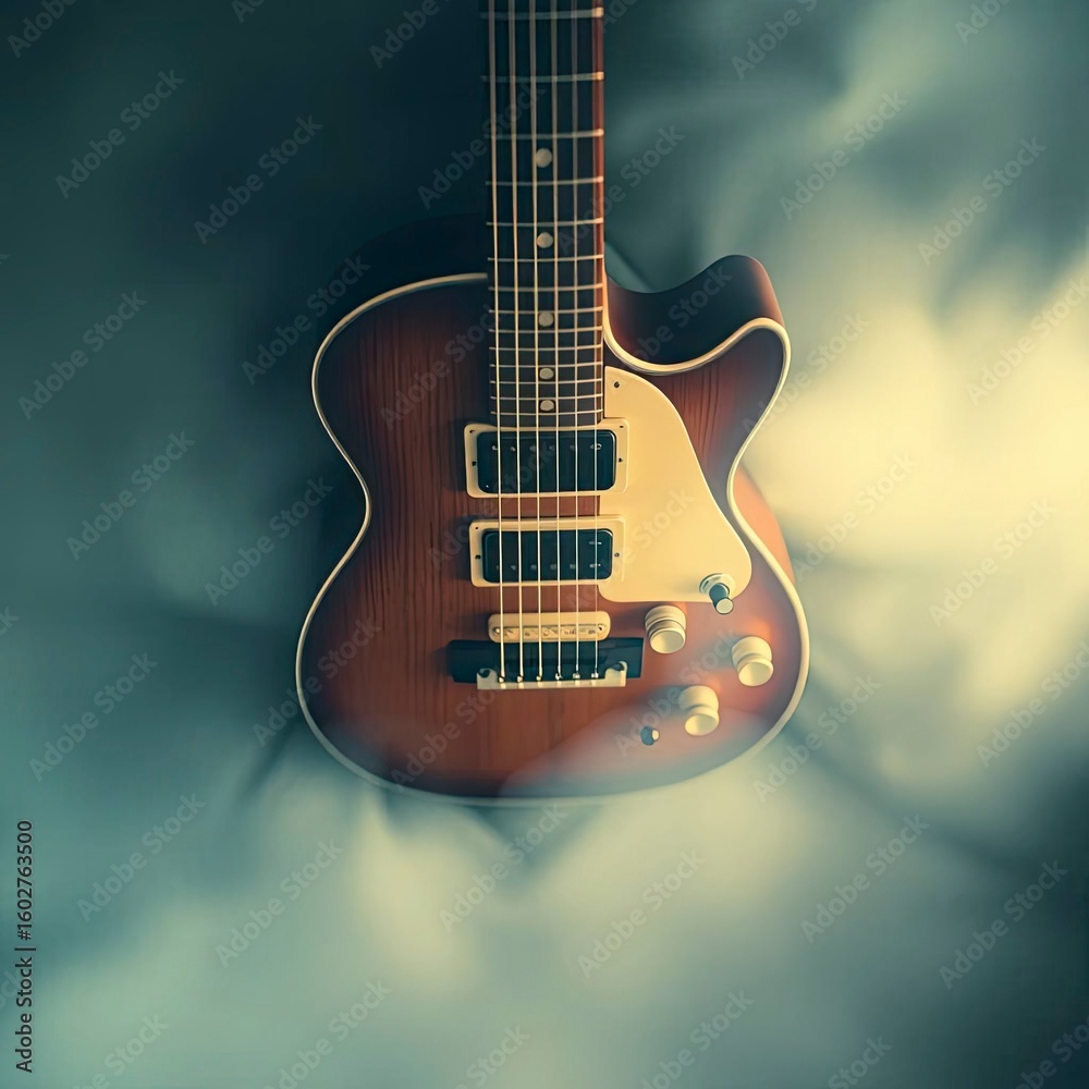 Naklejka premium Versatile Guitar Logotype for Entertainment Brands