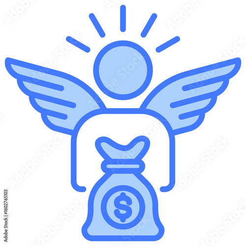 Angel Investor Blue Icon