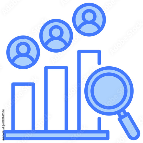 Competitive Analysis Blue Icon