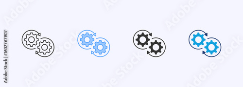 Devops Icon Set Multiple Style Collection