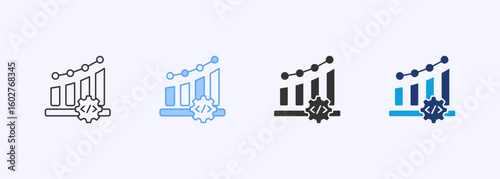 Metrics Icon Set Multiple Style Collection