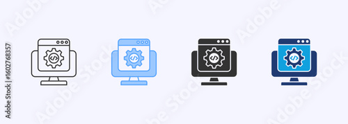 Coding Development Icon Set Multiple Style Collection