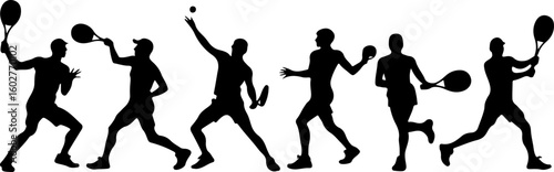 Tennis, players, group, team,  vector