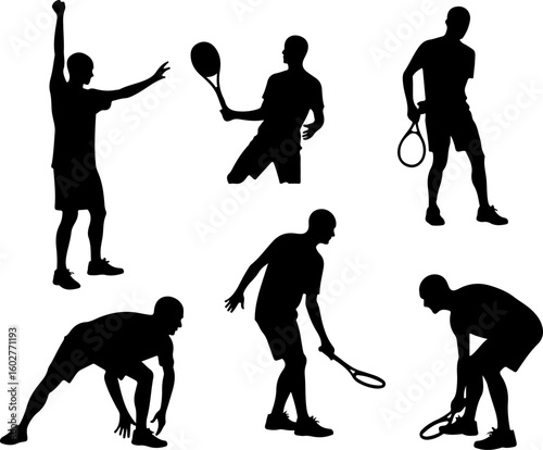 Tennis, players, group, team,  vector
