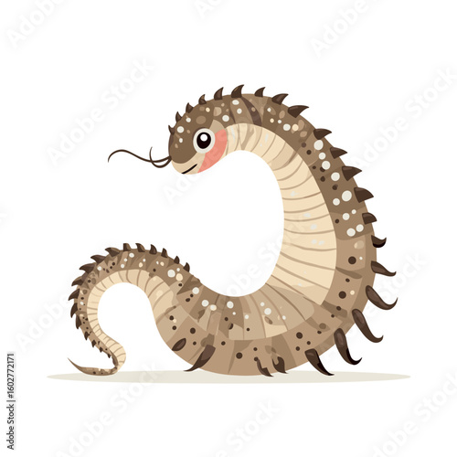 Cartoon Sand Worm Clipart, Logo