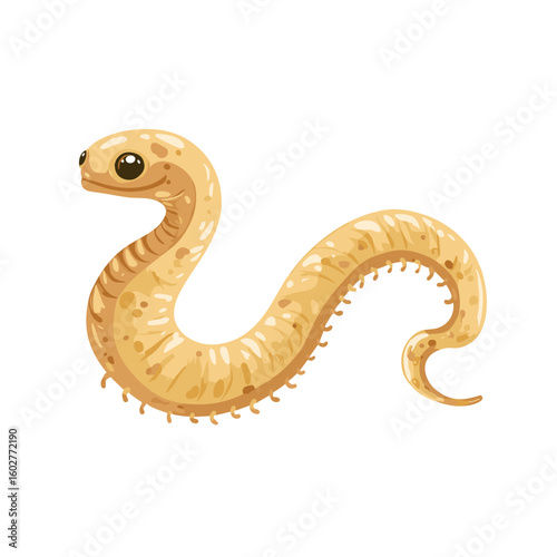 Cartoon Sand Worm Clipart, Logo