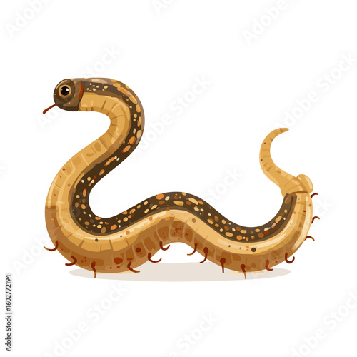 Cartoon Sand Worm Clipart, Logo
