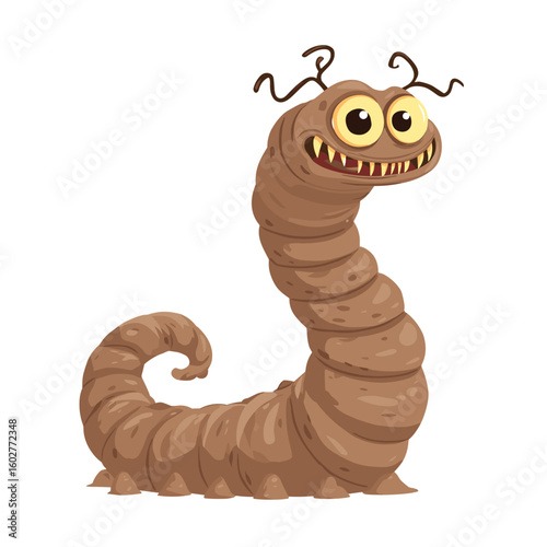 Cartoon Sand Worm Clipart, Logo